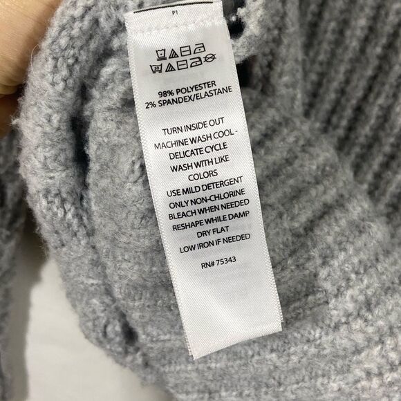 Rachel Zoe Grey Chunky Knitted Sweater Pullover - Picture 5 of 8